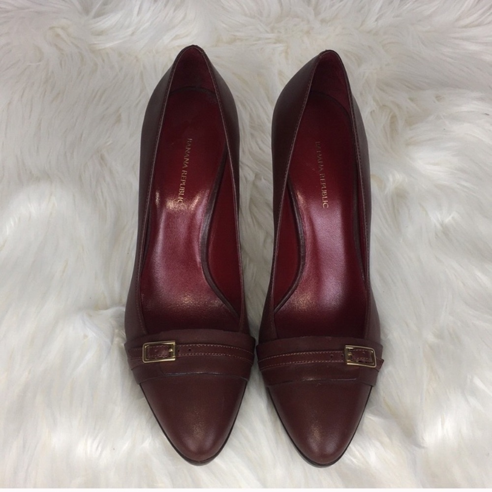 Banana Republic Leather Buckle Pumps - Reposh